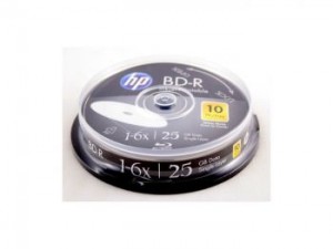 HP BD-R 6X 25GB 10PK Cake Box White Inkjet Printable