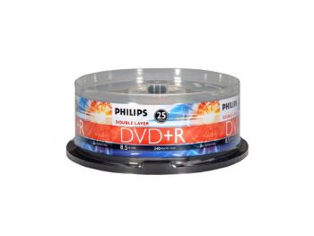 Philips DVD+R8.5Gb 8X DUAL LAYERFull Logo Silver Matte Surface