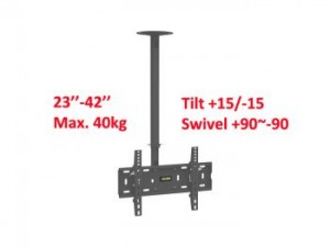 Ceiling mount with Adjustable Tilting for 23-42inch LCD/LED/Plasma