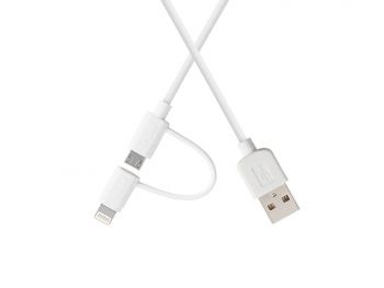 2-in-1 Sync and Charge Cable with Lightning & micro USB, 1.5m